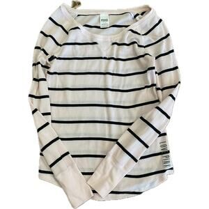 Victoria’s Secret Pink & Black waffle knit shirt - size large